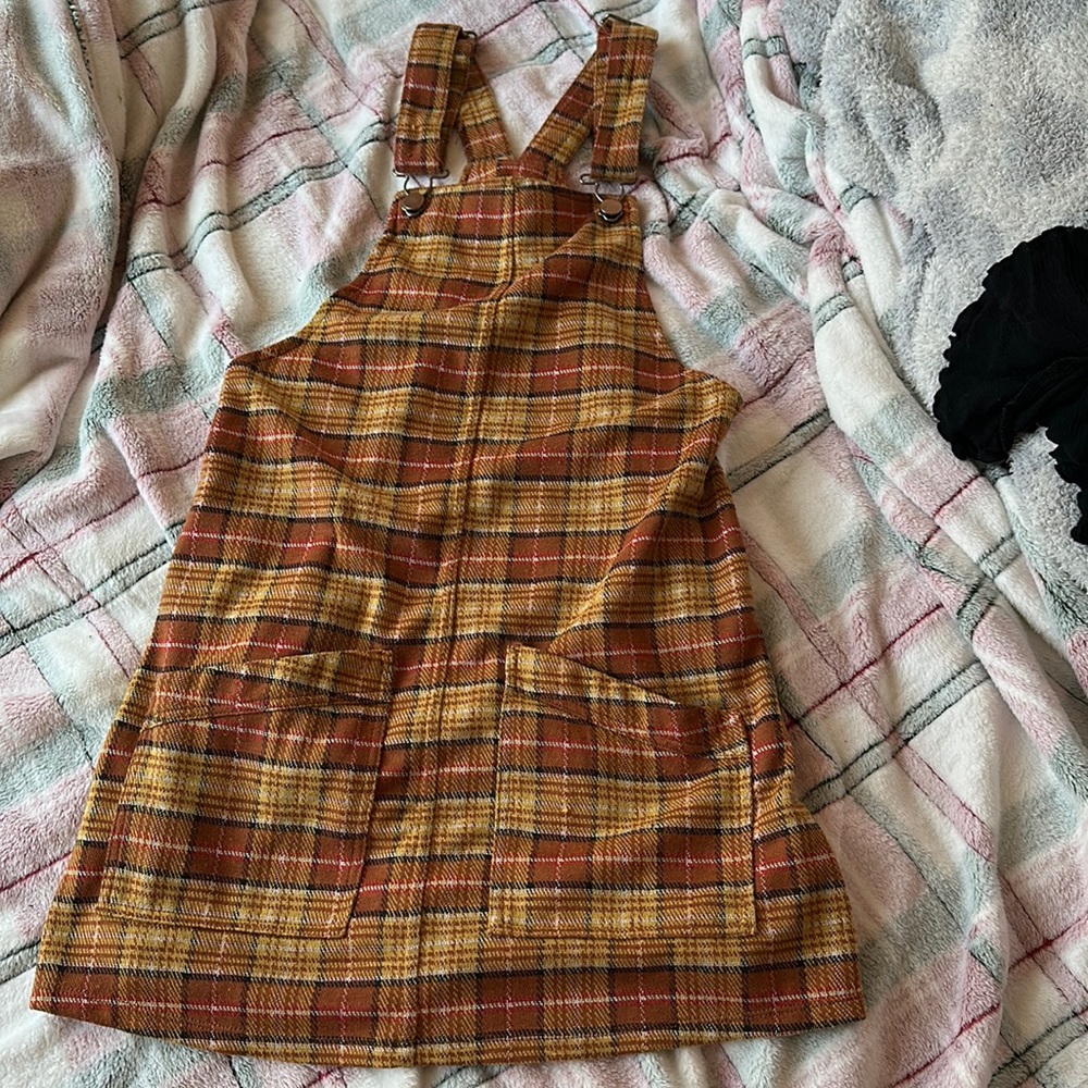No Boundaries, Size S, plaid overall dress